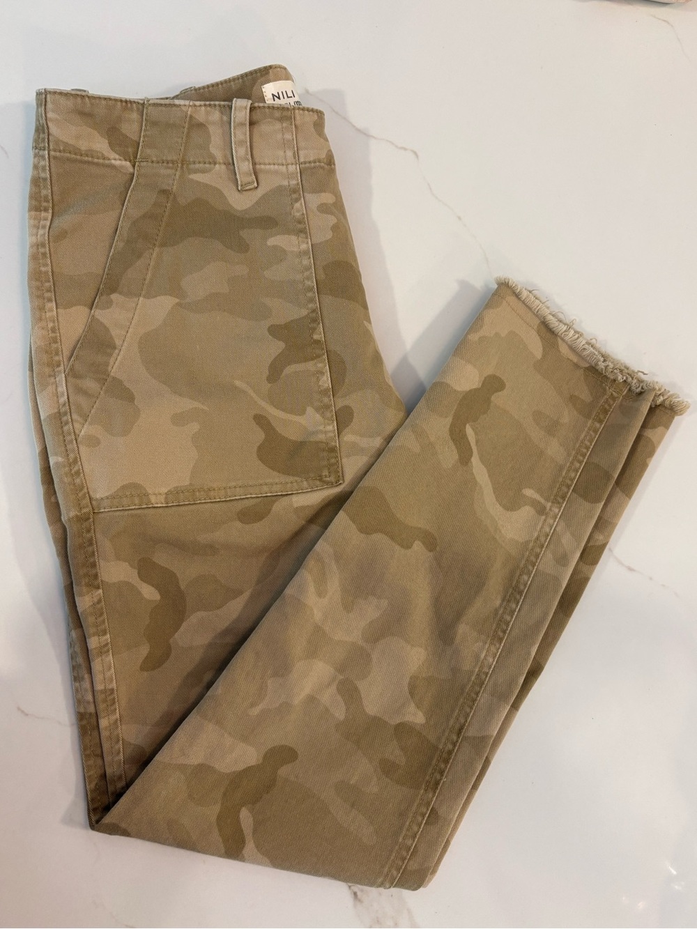 Nili Lotan camo crop pants